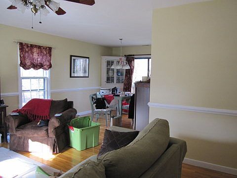 Living room into dining room