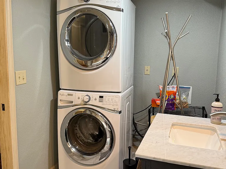 basement bathroom + laundry