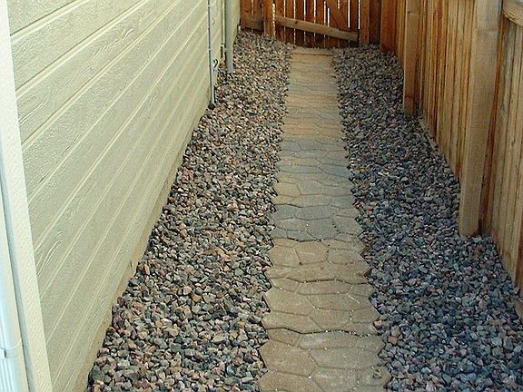 Rock Path to Backyard