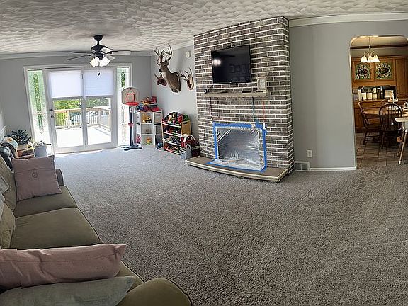 Babyproofed fireplace.