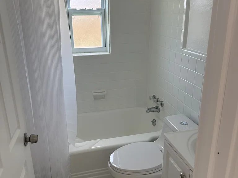 One bathroom - Window to the backyard