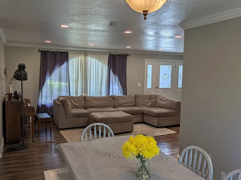 kitchen, living room