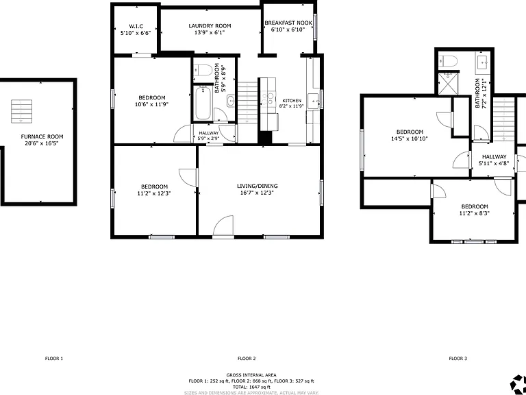 Room 3 is on the second floor with south facing large window.