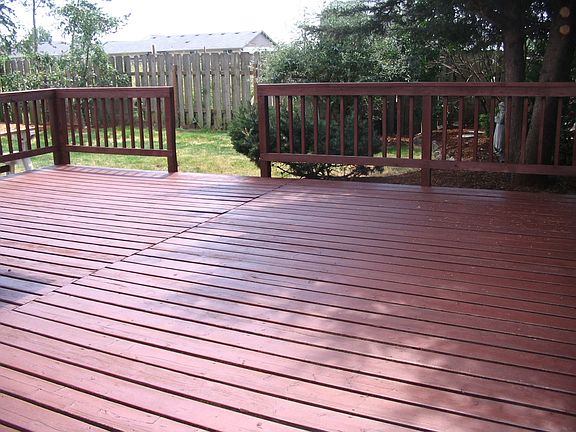 Deck off back of home