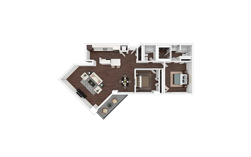 Floor plan B21 - Renovated