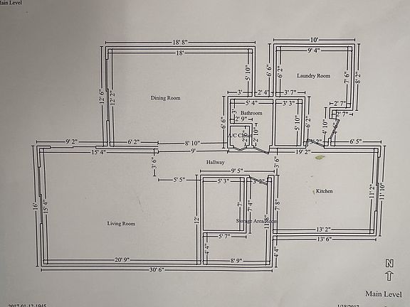 Floor plan for 1st floor