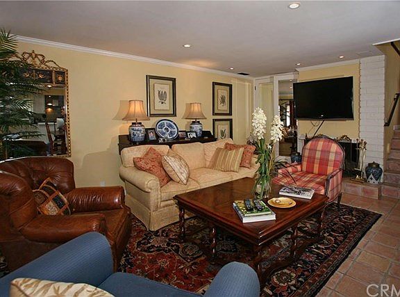 Living room with fireplace