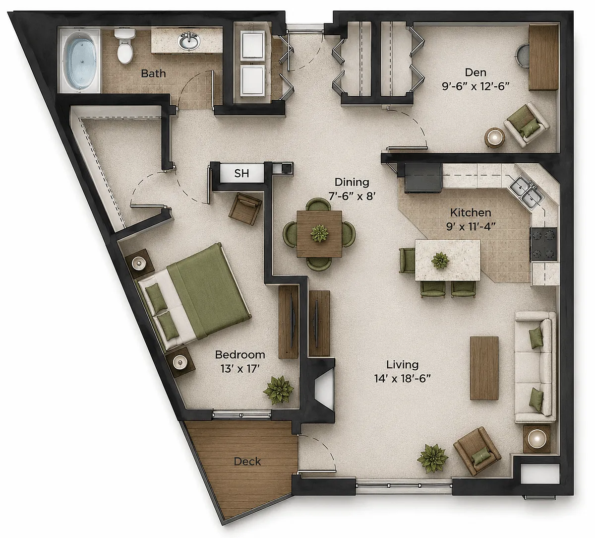 Floor plan Hickory D