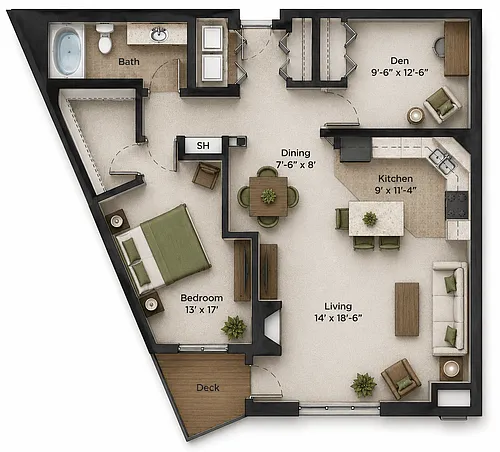 Floor plan Hickory D