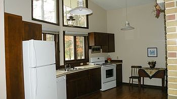 Kitchen with new refrigerator