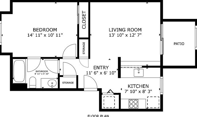 One Bedroom 605 Sq Ft One Bedroom 605 Sq Ft