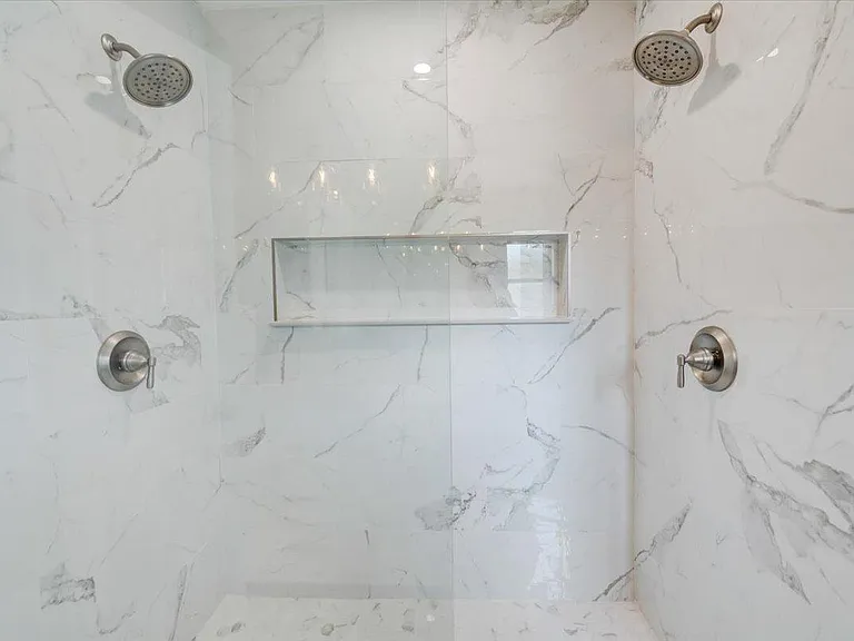 Master bathroom brand new huge double shower.