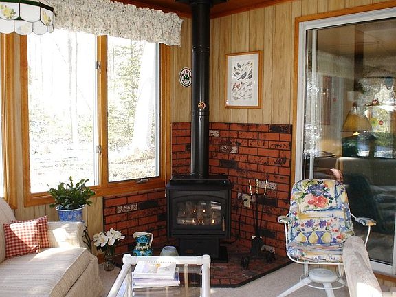 Fireplace in Sunroom