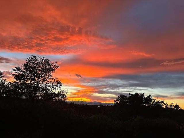 Sunset view to the West from patio