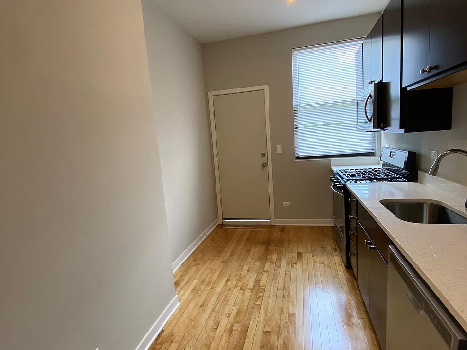 Kitchen space and back entrance