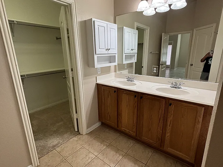 Master Bath looking into Large Master Closet 11.5'x5'