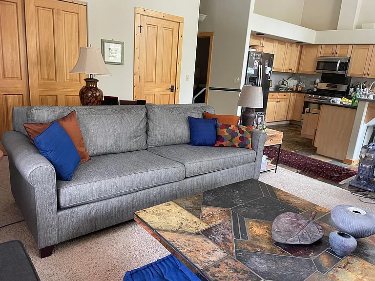 Open plan spacious living space.