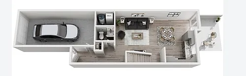 Floor plan Townhome - 2 Bed