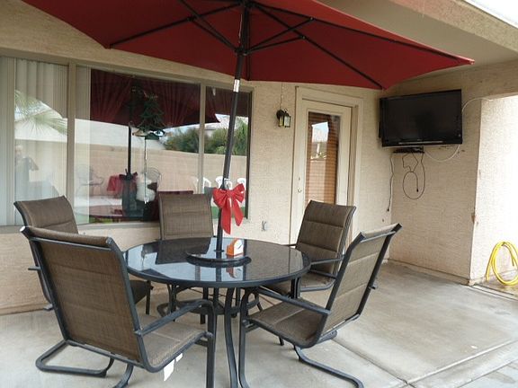 OutsideCovered Patio with TV
