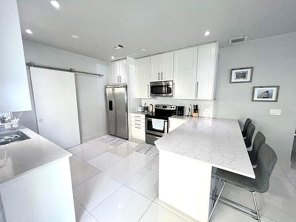 Kitchen with marble countertops