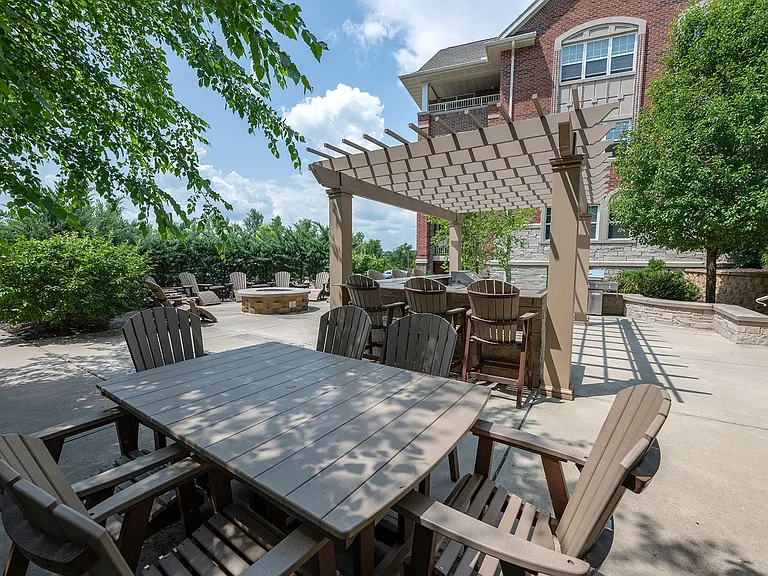 Community Patio with Pergola, Grilling Station, and Fire Pit