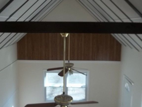 View of exposed beams from loft space