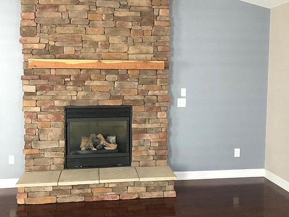 stone gas logs fireplace
