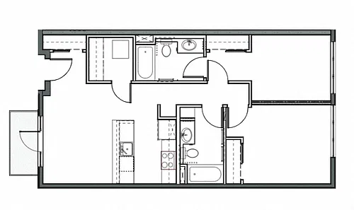 Floor plan 2X2 B