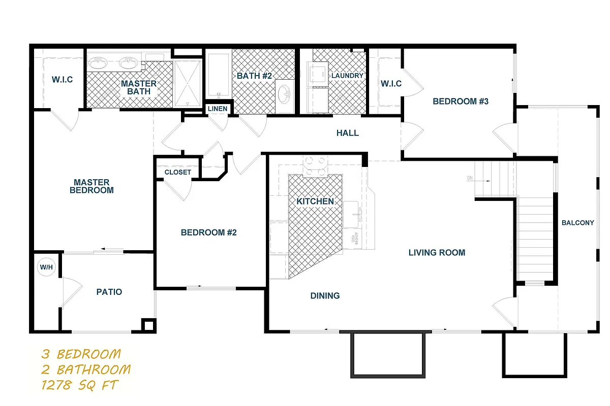 Floor plan 3X2 E - Sundeck
