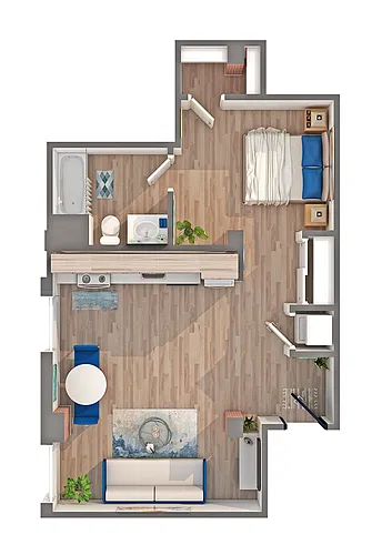 Floor plan Studio - H