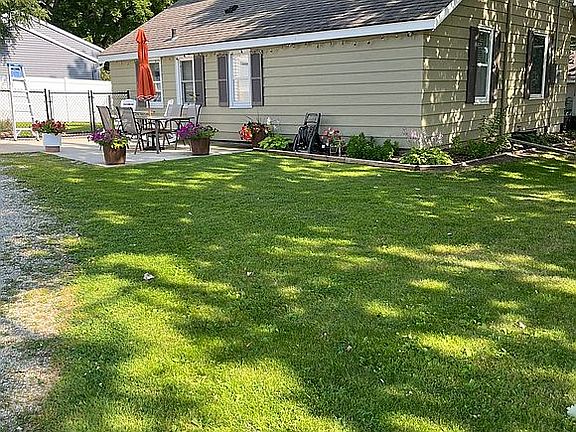 Poured patio.