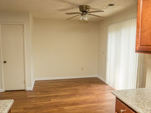 Dining room with new flooring