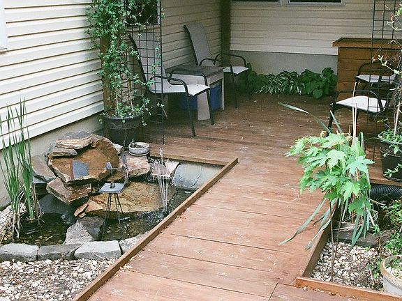 more rear deck w/ pond