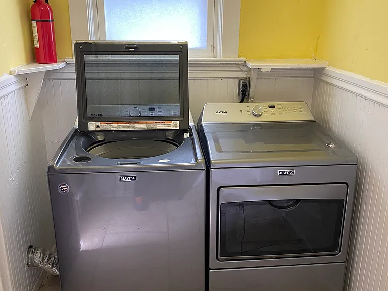 Laundry room with new washer/dryer