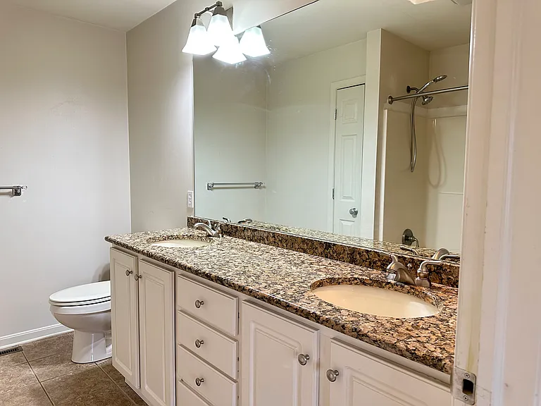 The primary bath with two sinks