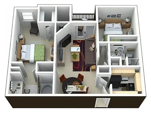 Floor plan 2 Bedroom