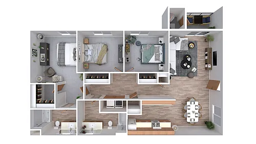 Floor plan Bottom floor apartment