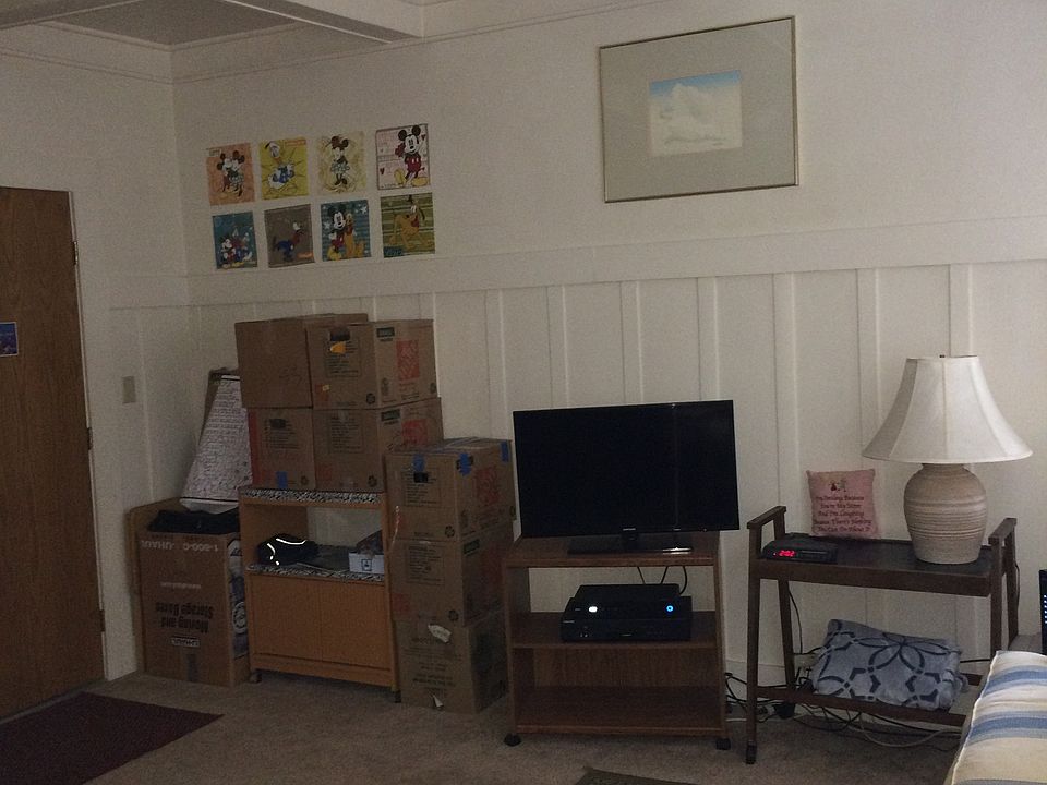 Front door and living room