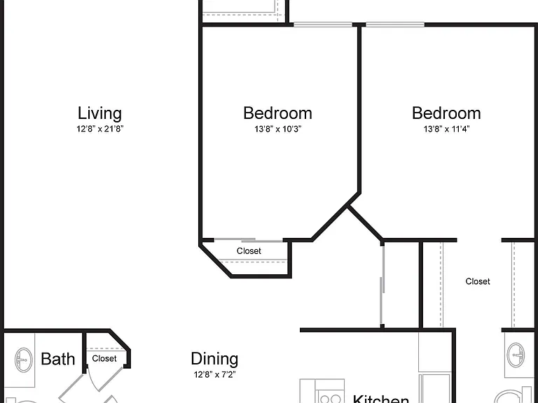 B5 floor plan Lake Crest Apartments