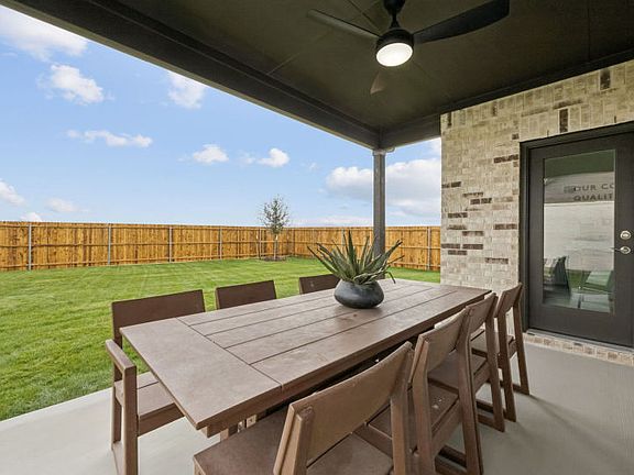 Spacious covered back patio