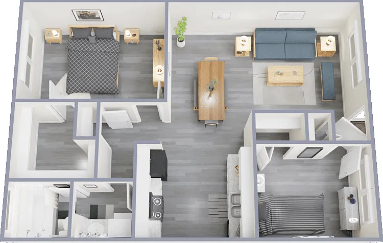 2x1 Floorplan Diagram