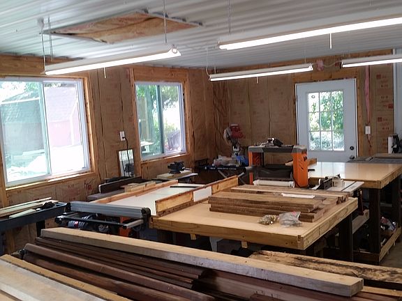 Interior garage/woodshop.