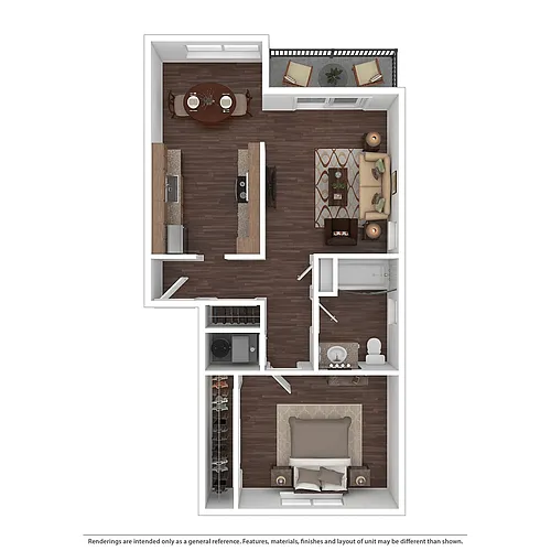 Floor plan 1 Bed 1 Bath