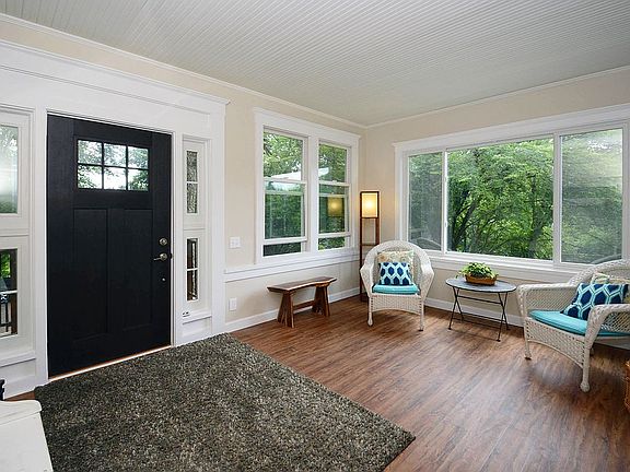 Front door & 3 season porch