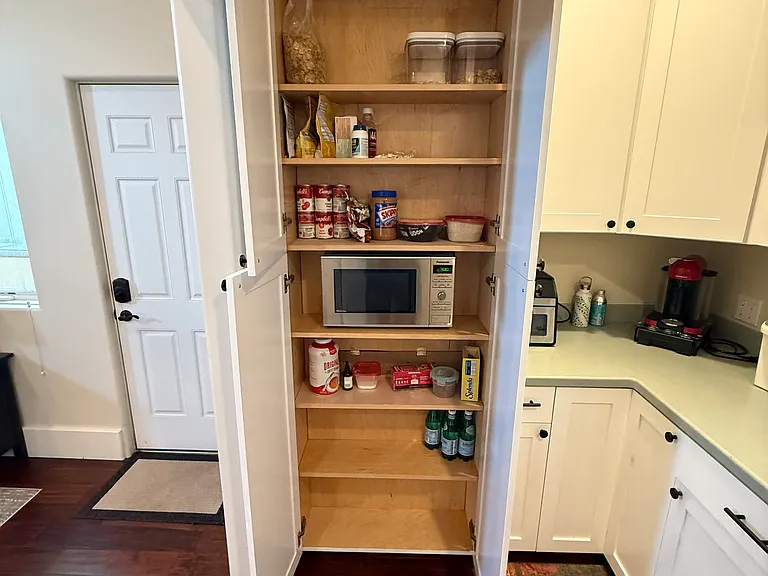 Pantry with microwave