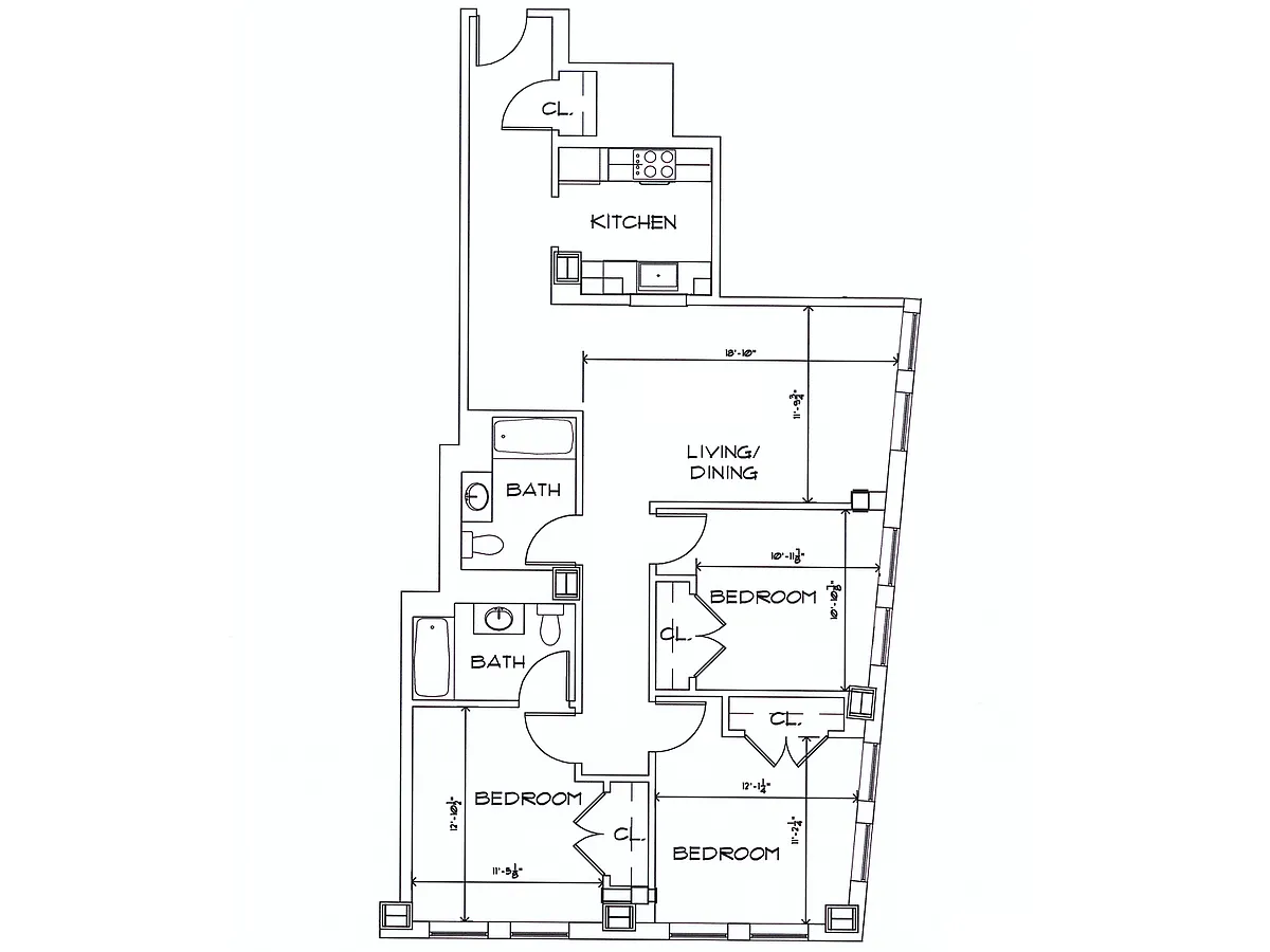 Floor plan 3Bed B
