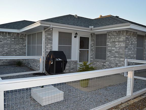 Fenced patio