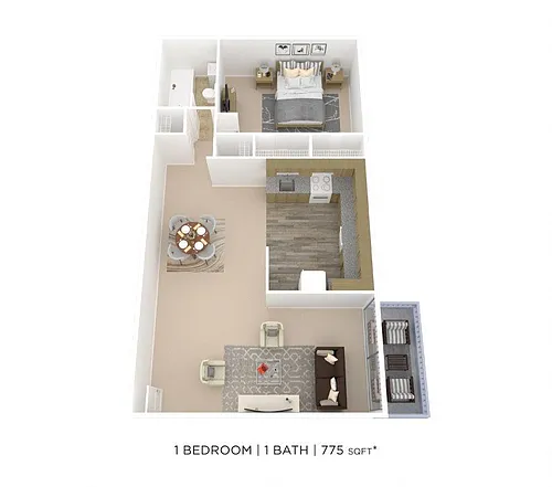 Floor plan One Bedroom
