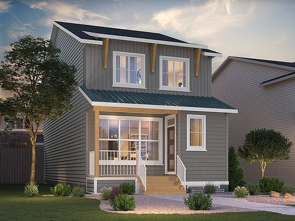 Exterior view of the Oxford model by Brookfield Residential in Calgary.
