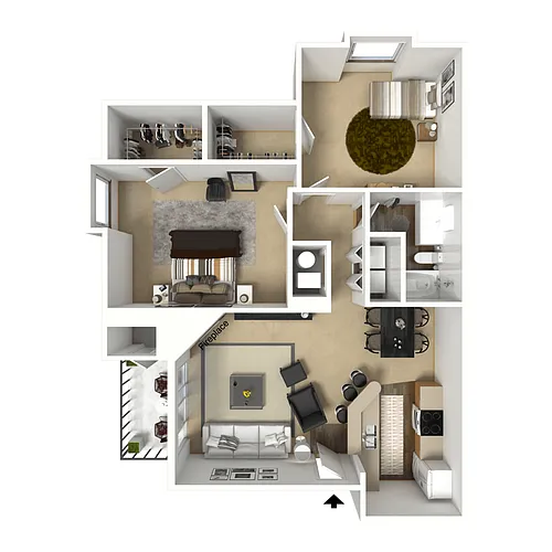 Floor plan 2x1 - 2nd/3rd Floor